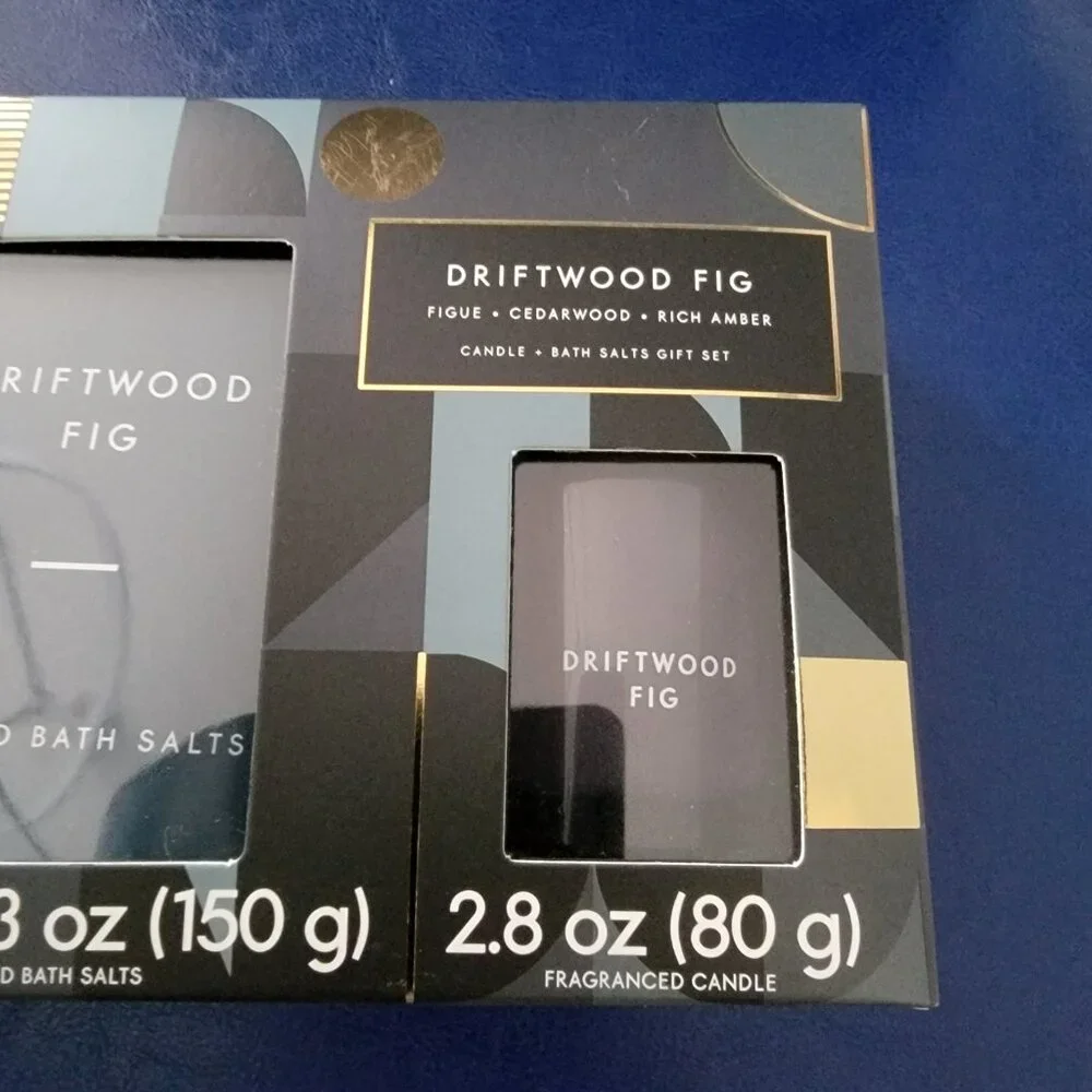 Landon Tyler Driftwood Fig Candle & Bath Salt Gift Set
